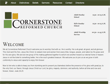 Tablet Screenshot of cornerstonereformed.org